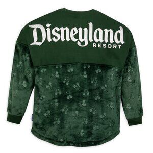 Disneyland Disney Holiday Spirit Jersey Green Velour Mickey Mouse